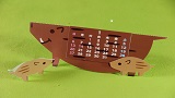 【正月事業】イノシシ親子のカレンダーを作ろう