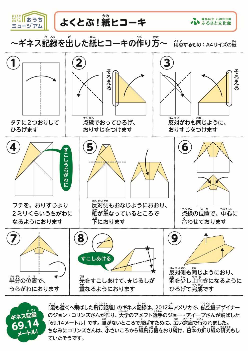 受賞店舗 よくとぶ紙飛行機ミュージアム 趣味